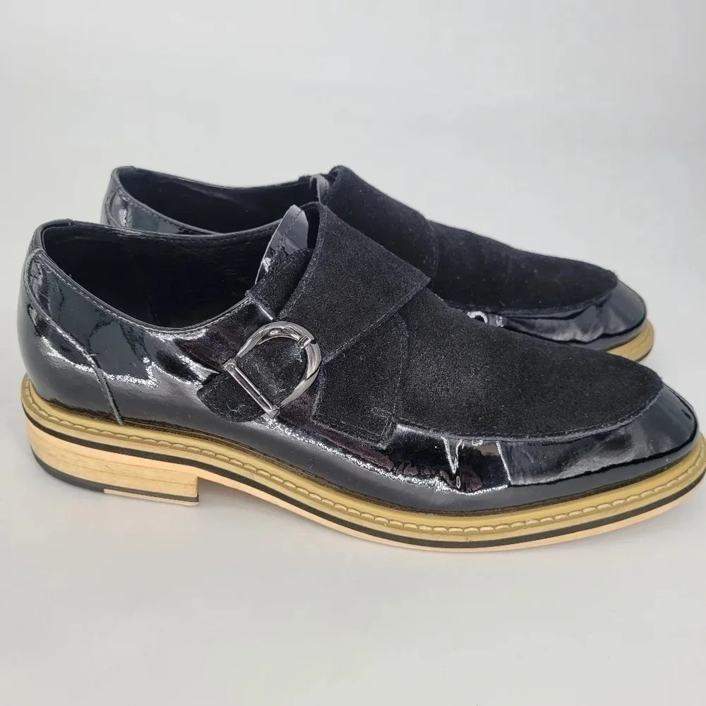 ZANZARA Courbet Cap Toe Casual Slip-on Loafers Oxford black Shoes for Men size 8